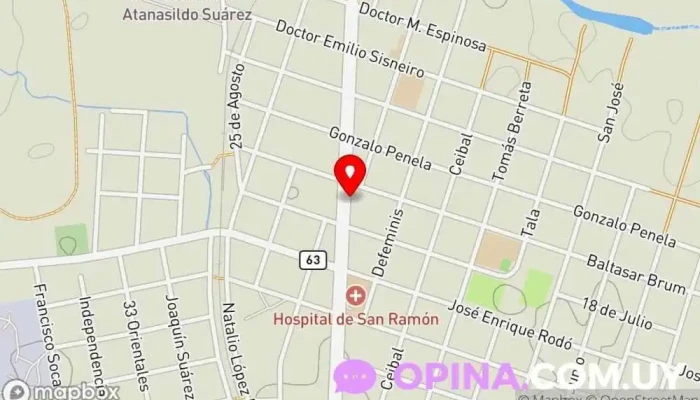 mapa de Escritorio Barindelli Agencia inmobiliaria en San Ramón