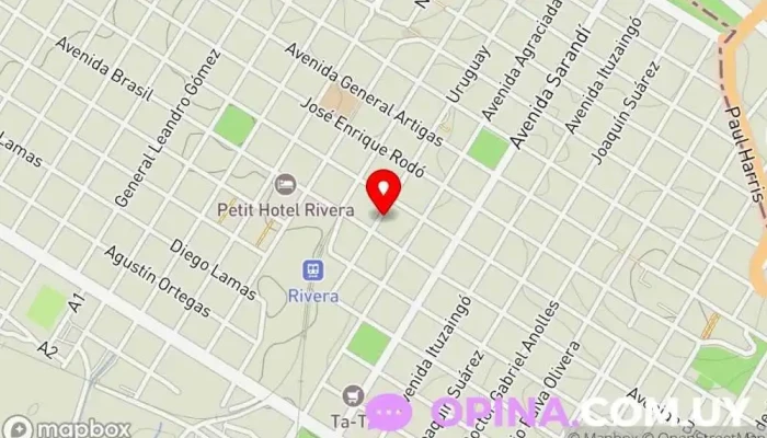 mapa de Escritorio Del Este Agentes inmobiliarios en Rivera