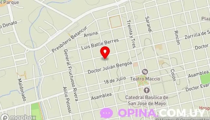 mapa de Escritorio Edgardo Lista Agencia inmobiliaria, Comercio en San José de Mayo