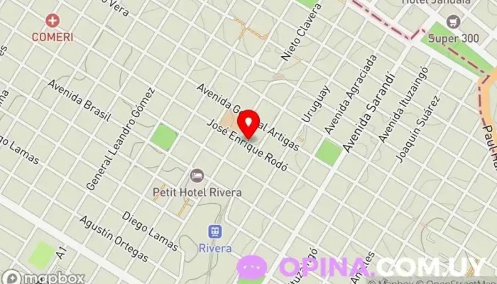 mapa de Escuela 1 Escuela en Rivera