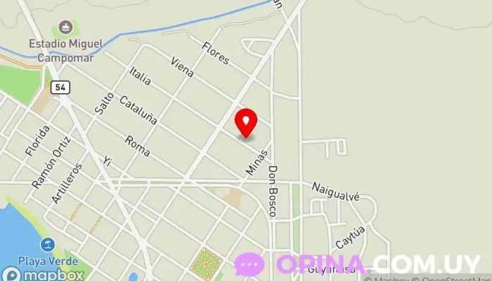 mapa de Escuela 105 Escuela primaria en Juan L. Lacaze