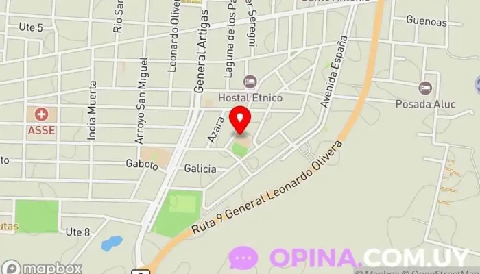 mapa de escuela 107 Escuela en Chuy