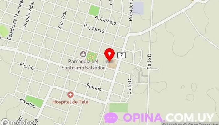 mapa de Escuela 116 República Argentina Escuela en Tala