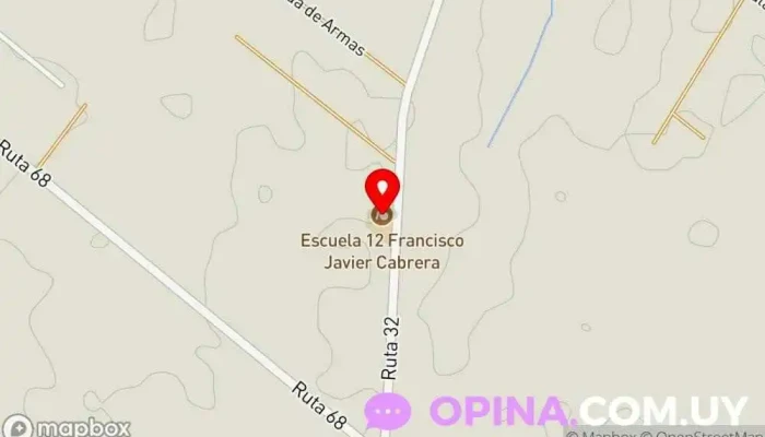 mapa de Escuela 12 Canelon Chico Escuela en Departamento de Canelones