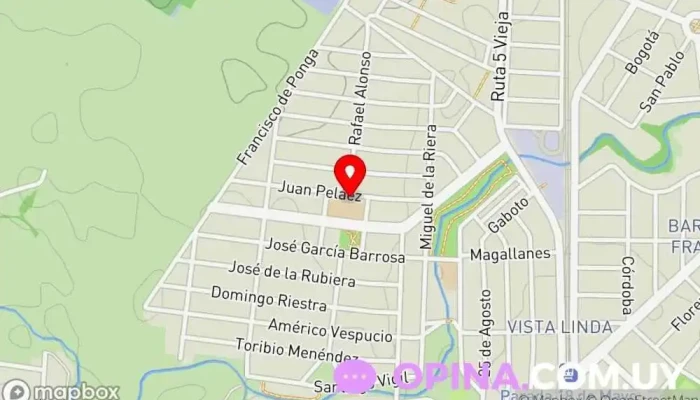 mapa de Escuela 177 Escuela en Las Piedras