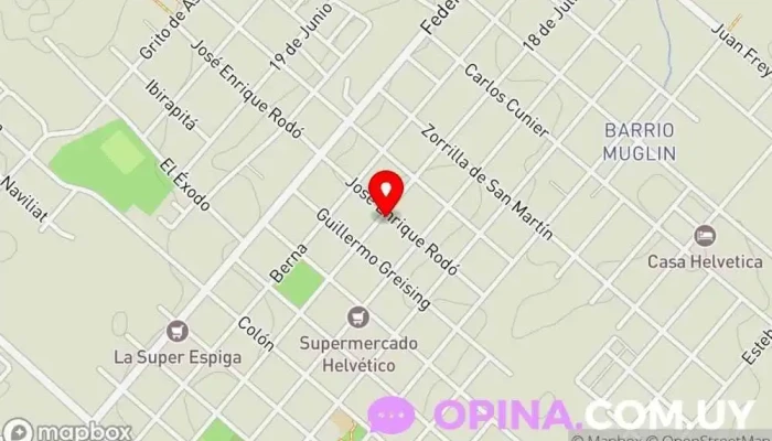 mapa de Escuela 40 Escuela en Nueva Helvecia