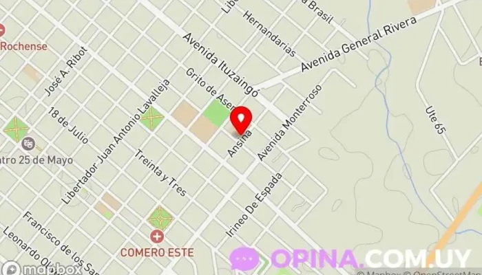 mapa de Escuela 43 Escuela en Rocha