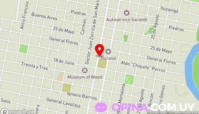 mapa de Escuela 6 Escuela en Carmelo