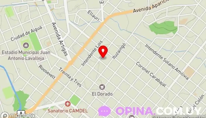 mapa de Escuela 8 Escuela en Minas