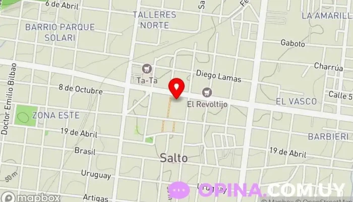 mapa de Escuela 8 y 119 Escuela en Salto