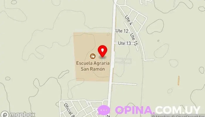 mapa de Escuela Agraria San Ramon (UTU) Escuela en San Ramón