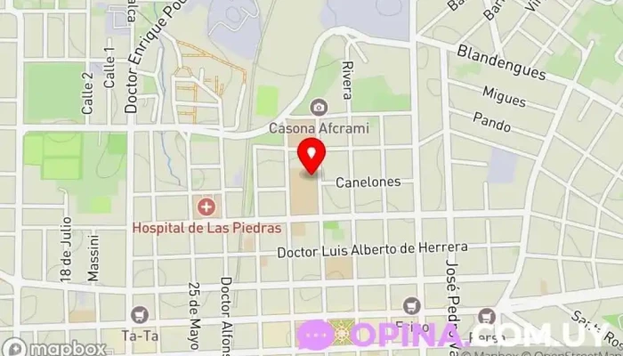 mapa de escuela artistica 317 Escuela en Las Piedras