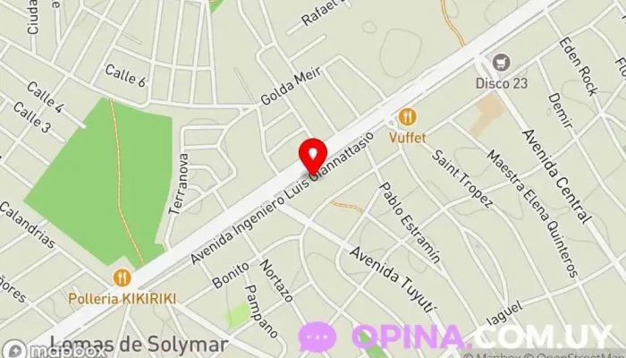 mapa de Escuela Artística de La Costa 