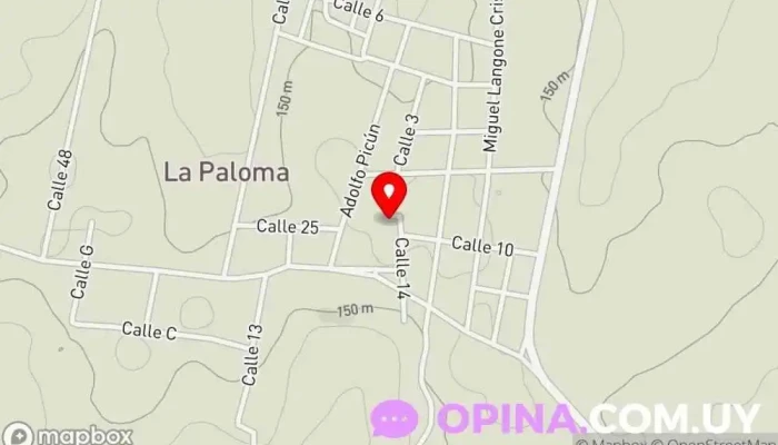 mapa de Escuela B7 Empresa constructora en La Paloma