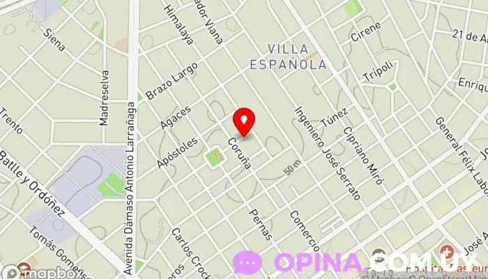 mapa de Escuela Buceo Aventura Uruguay Profesor de buceo en Montevideo