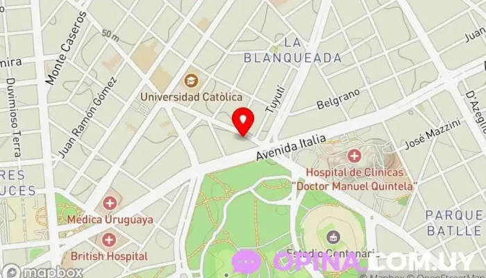 mapa de Escuela Católica De Enfermería Escuela de enfermería en Montevideo