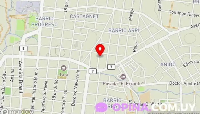 mapa de Escuela Ciudad melo Bar en Melo