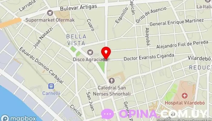 mapa de Escuela de adulto mayor Centro educativo en Montevideo