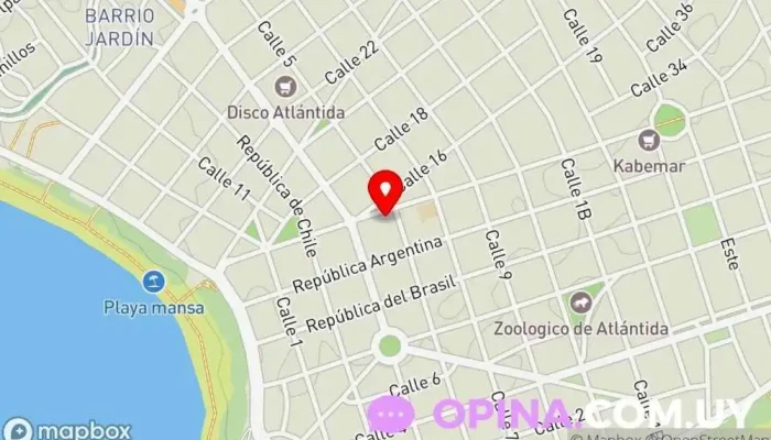 mapa de Escuela de ARTE y Comedia Musical Escuela en Atlántida