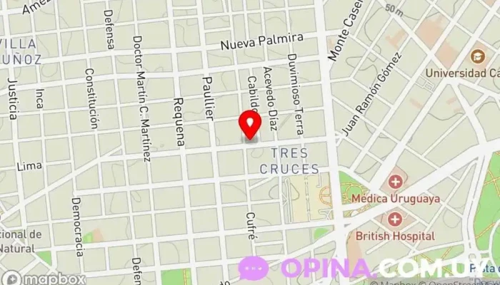 mapa de Escuela de Ballet Roxana Alberti Escuela de ballet en Montevideo