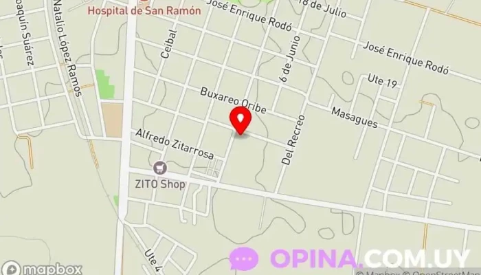 mapa de Escuela De Ballet Uruguay Escuela en San Ramón