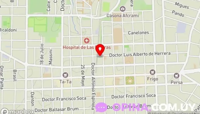 mapa de Escuela de Educación Natural Educación en Las Piedras