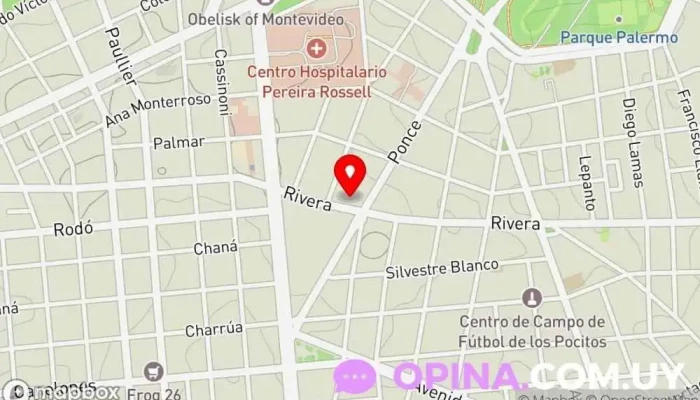 mapa de Escuela de Expresión Escuela de arte en Montevideo