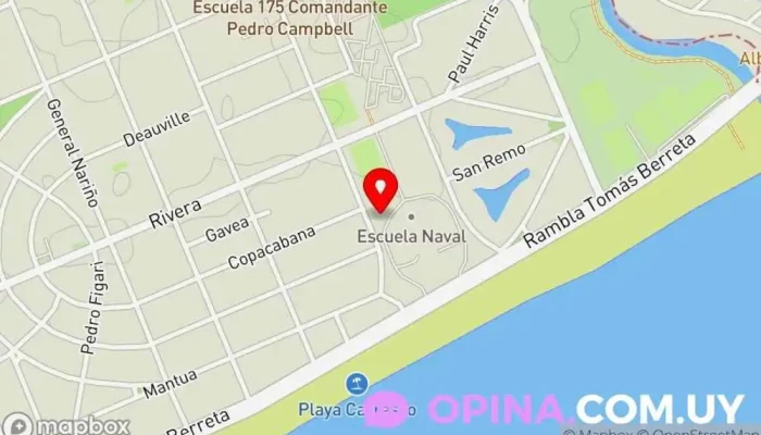 mapa de Escuela de Guerra Naval Escuela en Montevideo