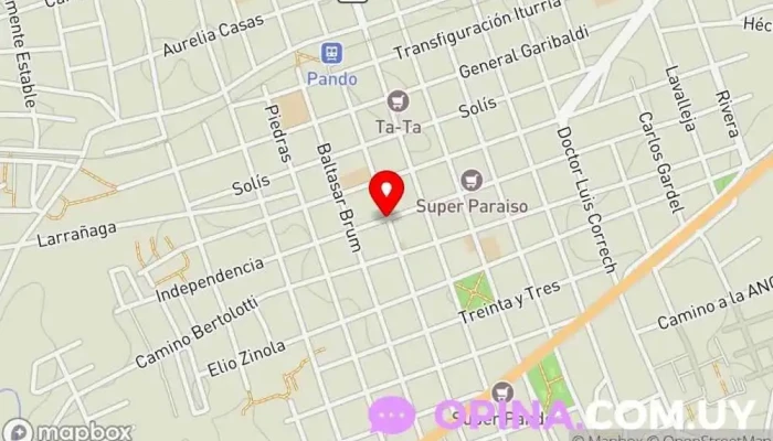 mapa de Escuela de Guitarra, Órgano y Batería 