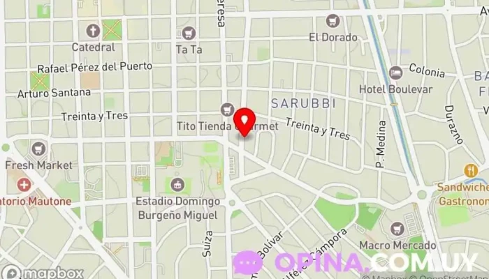 mapa de Escuela de inglés Centro educativo en Maldonado