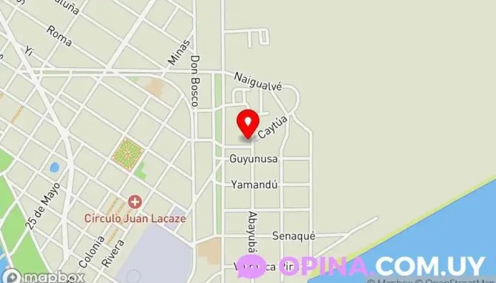 mapa de Escuela de música y arte Caridad Abreu Centro escolar en Juan L. Lacaze