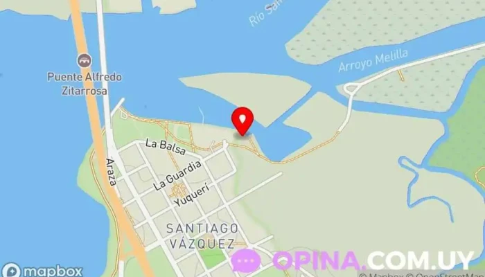 mapa de Escuela de Náutica y Canotaje Santiago Vázquez. Club deportivo, Escuela en Santiago Vázquez