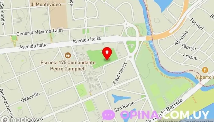 mapa de Escuela de patín artístico Ilusiones Sobre Ruedas Centro de deportes de aventura en Montevideo