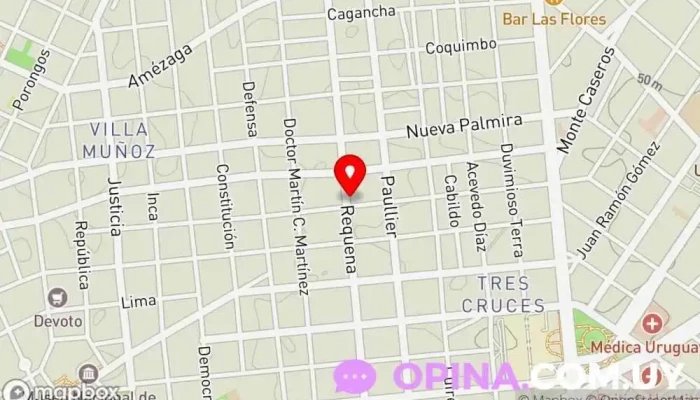 mapa de Escuela de peinados Fanny Jara Escuela en Montevideo
