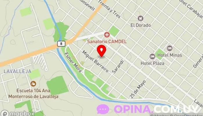 mapa de Escuela De Tiempo Completo En Jose Pedro Varela Lavalleja Escuela en José Batlle y Ordóñez