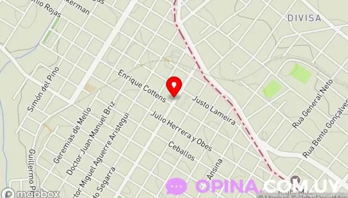 mapa de Escuela Departamental de Deportes de Contacto Gimnasio de boxeo Muay Thai en Rivera
