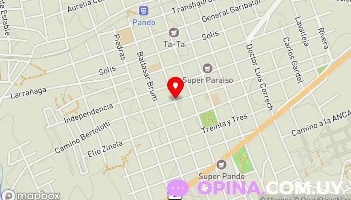 mapa de Escuela España Escuela en Pando