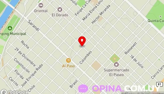 mapa de Escuela José Malacrida Escuela en Santa Lucía