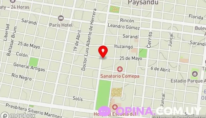 mapa de Escuela Ma-Pa Centro educativo en Paysandú