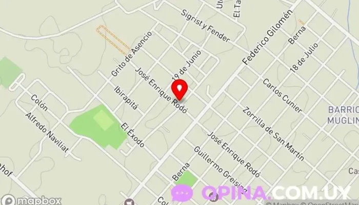 mapa de Escuela N 140 Centro educativo, Centro escolar en Nueva Helvecia