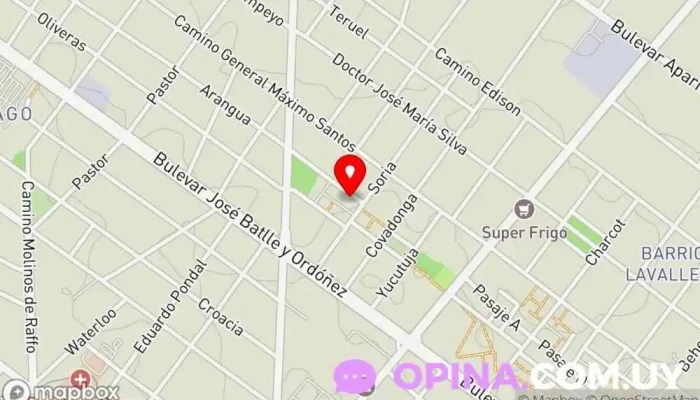 mapa de escuela n 184 Leonardo dabinchi Escuela en Montevideo