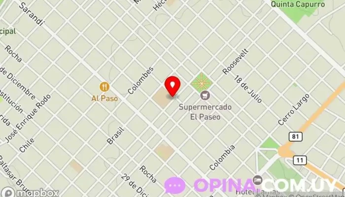 mapa de Escuela N° 104 Leticia Volpe Escuela primaria en Santa Lucía