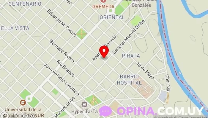 mapa de Escuela N° 54 - Eneida Texeira de Basaldúa Escuela primaria en Artigas