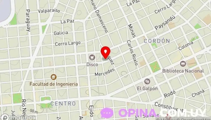 mapa de Escuela N° 6 Estados Unidos Escuela de primaria en Montevideo