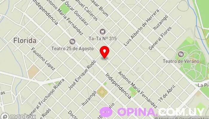 mapa de Escuela N°1 Artigas Escuela en Florida