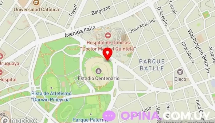 mapa de Escuela N°100 Héctor Fígoli Escuela primaria en Montevideo