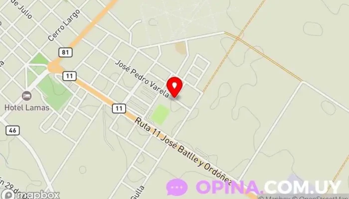 mapa de Escuela N°255 Escuela en Santa Lucía