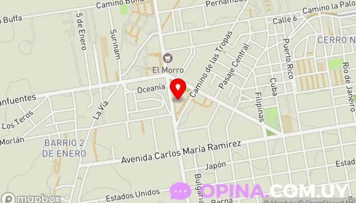 mapa de Escuela N°303 O.E.A (Organización de los Estados Americanos) Escuela en Montevideo