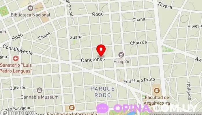 mapa de Escuela N°4 Artigas Escuela en Montevideo