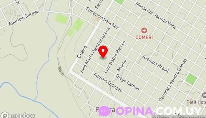 mapa de Escuela Nº 115 - Juana de Ibarbourou Escuela en Rivera